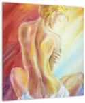 Mivali Tablou - Imaginea unei femei care se odihnește, pictură în ulei, dintr-o bucată 40x40 cm (V023493V4040)