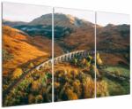 Mivali Tablou cu pod în valea din Scoția, din trei bucăți 120x80 cm (V021716V120803PCS)