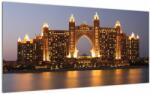 Mivali Tablou pe sticlă construcției în Dubai, dintr-o bucată 100x50 cm pe sticlă (V020645V10050GD)