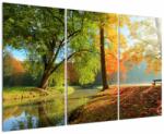 Mivali Tablou - Peisaj liniștit de toamnă, din trei bucăți 120x80 cm (V023403V120803PCS)