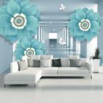 Mivali Fototapet - Flori cu fluturi 3D, vlies, 98x68 cm (T100273TQ2)