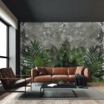 Mivali Fototapet - Perete de beton cu plante, vlies, 343x238 cm (T100538TQ7)