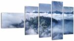 Mivali Tablou pădurii în ceață, din cinci bucăți 110x60 cm (V022302V11060)