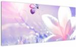 Mivali Tablou - Fluture lângă floare, dintr-o bucată 100x40 cm (V022369V10040)