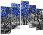 Mivali Tablou - Copaci albaștri Central Park, New York, din cinci bucăți 125x90 cm (V023118V12590)