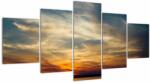 Mivali Tablou cu apus de soare, din cinci bucăți 150x80 cm (V021154V150805PCS)