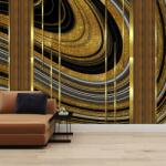 Mivali Fototapet - decor auriu, colaj, vlies, 294x204 cm (T100858TQ6)