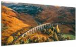 Mivali Tablou cu pod în valea din Scoția, dintr-o bucată 100x40 cm (V021716V10040)