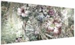 Mivali Tablou - Flori pe roata de lemn, dintr-o bucată 250x125 cm (V023119V250125)