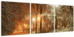 Mivali Tablou - Parcul înzăpezit, din trei bucăți 90x30 cm (V023261V9030)