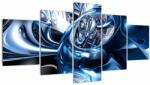 Mivali Tablou cu abstracție - cercuri, din cinci bucăți 150x80 cm (V021298V150805PCS)
