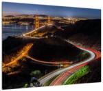 Mivali Tablou pe sticlă - Golden Gate Bridge, dintr-o bucată 70x50 cm pe sticlă (V021510V7050GD)