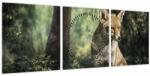 Mivali Tablou cu vulpe (cu ceas), din trei bucăți 90x30 cm cu ceas (V020956V9030C)