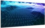 Mivali Tablou pe sticlă - Munți în model de calculator, dintr-o bucată 100x50 cm pe sticlă (V022019V10050GD)
