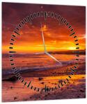 Mivali Tablou cu apus de soare la mare (cu ceas), dintr-o bucată 30x30 cm cu ceas (V020973V3030C)