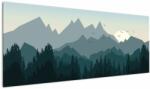 Mivali Tablou - Munții cu privirea graficeanului, dintr-o bucată 145x58 cm (V022142V14558)