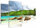 Mivali Tablou - Takamaka, Seychelles (cu ceas), din patru bucăți 110x75 cm cu ceas (V023327V11075C)