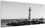 Mivali Tablou - Far de pe coastă, Santa Cruz, California, dintr-o bucată 100x40 cm (V022584V10040)