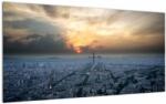 Mivali Tablou pe sticlă - Paris din înâlțime, dintr-o bucată 100x50 cm pe sticlă (V020212V10050GD)