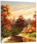 Mivali Tablou - Râu în peisaj de toamnă, dintr-o bucată 30x30 cm (V023239V3030)