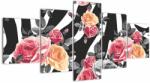 Mivali Tablou cu trandafiri înfloriți, din cinci bucăți 150x80 cm (V022024V150805PCS)