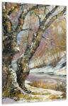 Mivali Tablou cu peisaj de iarnă pictat, dintr-o bucată 30x40 cm (V022213V3040)