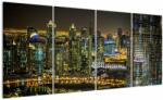 Mivali Tablou cu oraș nocturn, din patru bucăți 160x80 cm (V020847V16080)