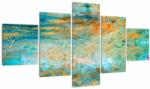 Mivali Tablou - Abstract albastru, din cinci bucăți 125x70 cm (V023173V12570)