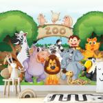 Mivali Fototapet - Veselie la Zoo, vlies, 539x389 cm (T100112TQ11)