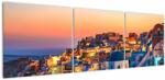 Mivali Tablou - Santorini în amurg, din trei bucăți 150x50 cm (V021709V15050)