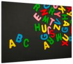 Mivali Tablou pe sticlă - litere colorate, dintr-o bucată 70x50 cm pe sticlă (V020402V7050GD)