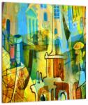 Mivali Tablou - Arhitectură, abstractizare cubistă, dintr-o bucată 30x30 cm (V023269V3030)
