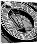 Mivali Tablou pe sticlă - Ceasul Astronomic, Praga, Republica Cehă, dintr-o bucată 30x30 cm pe sticlă (V023447V3030GD)