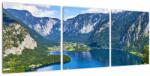 Mivali Tablou - Lacul Hallstatt, Hallstatt, Austria, din trei bucăți 90x30 cm (V023078V9030)