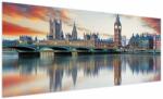 Mivali Tablou - Houses of Parliament din Londra, dintr-o bucată 250x125 cm (V021941V250125)