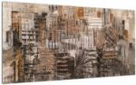 Mivali Tablou pe sticlă - Abstract, nuanțe maro, dintr-o bucată 100x50 cm pe sticlă (V023011V10050GD)