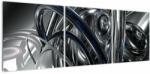 Mivali Tabloul cu abstracție gri cu albastru, din trei bucăți 120x40 cm (V020093V12040)
