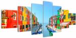 Mivali Tablou - Insula Burano, Veneția, Italia, din șapte bucăți 210x100 cm (V022522V210100)