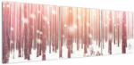 Mivali Tablou - Zebra în pădurea înzăpezită, din trei bucăți 150x50 cm (V022375V15050)