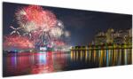 Mivali Tablou cu artificii in Singapur, dintr-o bucată 145x58 cm (V020035V14558)