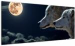 Mivali Tablou cu lupi în lună, dintr-o bucată 100x40 cm (V020447V10040)
