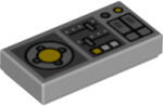 LEGO® 3069bpb0847c86 - LEGO világosszürke csempe 1 x 2 méretű, irányítópanel mintával (3069bpb0847c86)