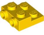 LEGO® 99206c3 - LEGO sárga lap 2 x 2 x 2/3 méretű, 2 bütyökkel az oldalán (99206c3)