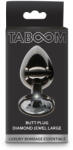 TABOOM Taboom - Luxury fém anál dildó fekete kristállyal (L méret) - ovszer-vasarlas