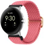  Curea din nailon împletită pentru Google Pixel Watch / Pixel Watch 2 roz