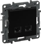Legrand 863558 Niloé Step 2xRJ45 Cat. 5E FTP aljzat, fekete (863558)