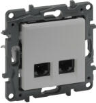 Legrand 863364 Niloé Step 2xRJ45 Cat. 6 UTP aljzat, alumínium (863364)