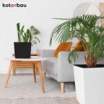KOTARBAU Ghiveci de grădină din rattan cu inserție albă 32x32 cm (M314)