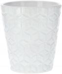 Kotarbau Ghiveci de flori din ceramică 12 cm alb cu model (M210)