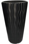 KOTARBAU Ghiveci 50x30 cm cu dungi + inserție cu mâner - Culoare antracit (L631)